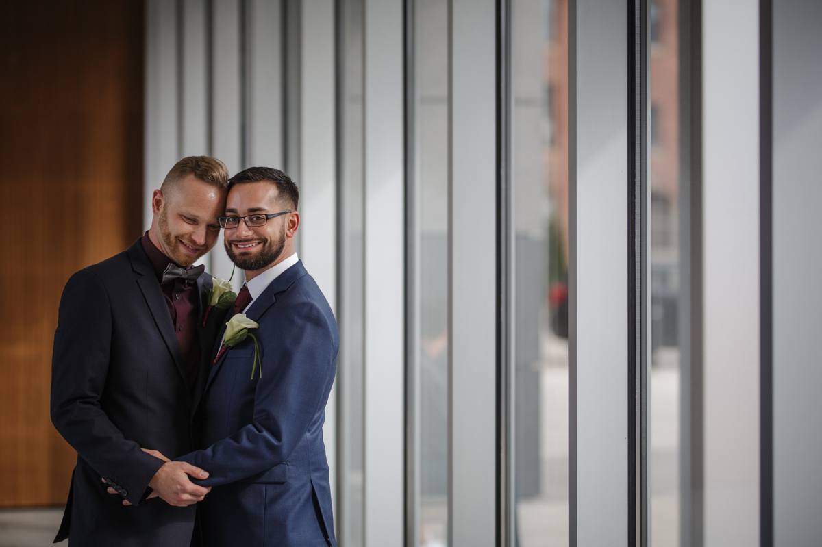two grooms same sex wedding cleveland
