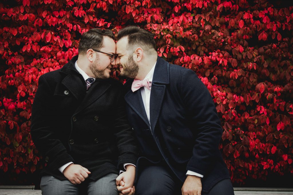 Same Sex Wedding portraits at the Cleveland Museum of art